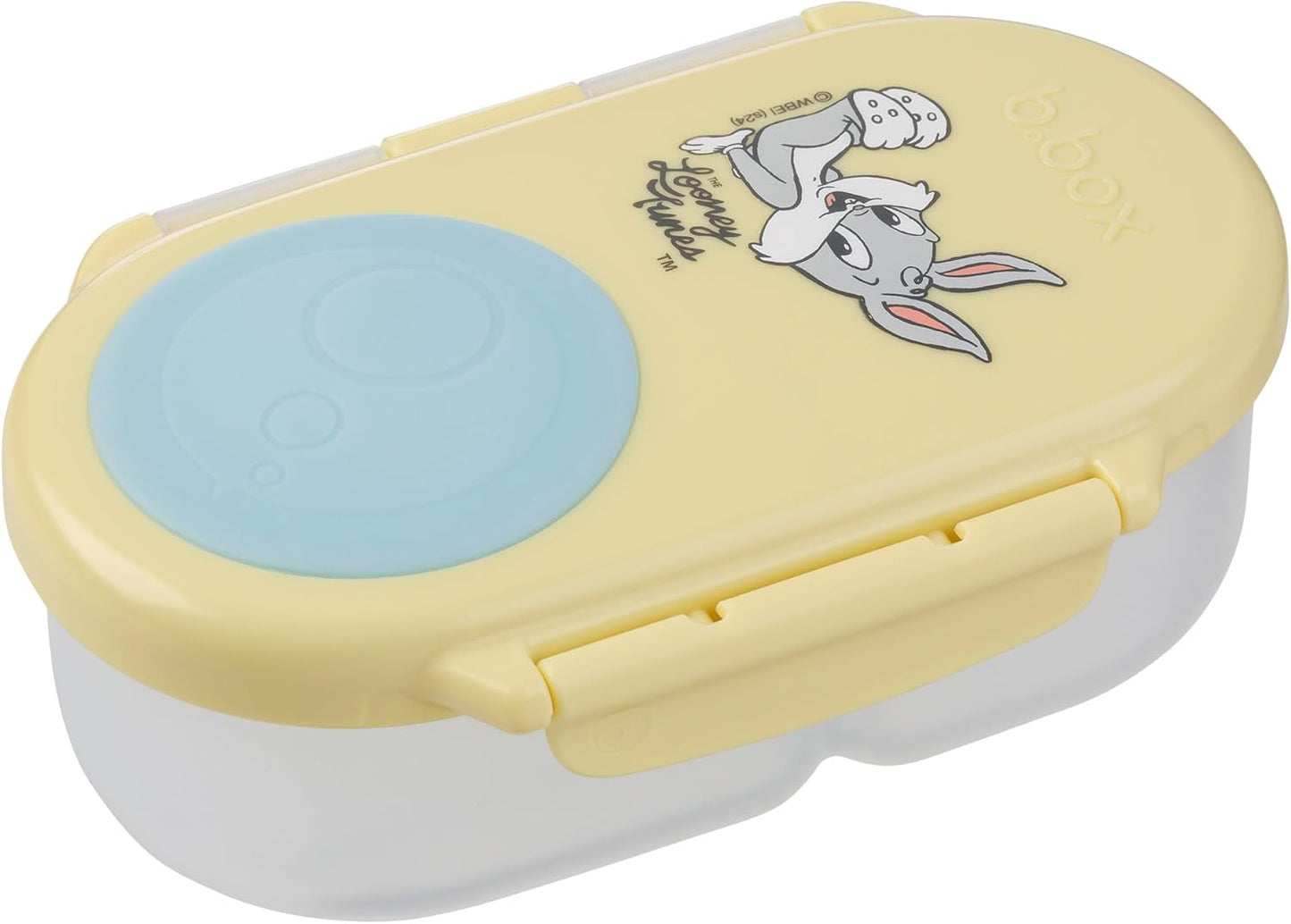 b.box Snack Box 2-Pack - Leak Proof Mini Bento Box for Kids & Toddlers, 2 Compartment Snack Containers for Kids, Dishwasher Safe, BPA-Free, PFAS-Free, Ages 4mo+, 1 3/4 Cup Each (Strawberry + Lilac)