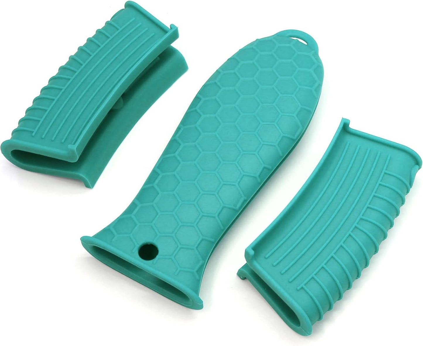4 Pack Cast Iron Handle Covers, Heat Resistant Silicone, Black