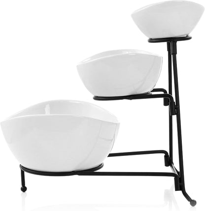 Elama Signature 12 1/4 Inch 6pc Lazy Susan Appetizer and Condiment Server Set