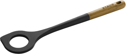 Staub Silicone with Wood Handle Cooking Utensil, Serving Spoon