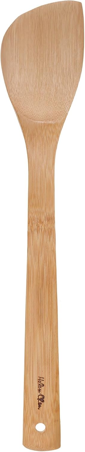 Helen's Asian Kitchen Bamboo Stir Fry Spatula, 13-Inch, Wok Cooking Tool For Stirring, Mixing, Turning, And Serving
