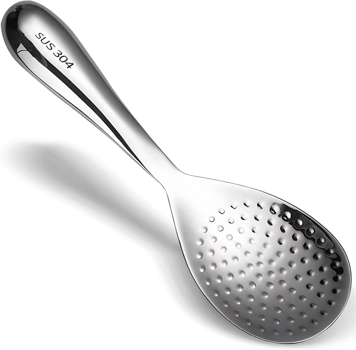 Comicfs Rice Paddle Spoon 304 Stainless Steel Thickened Rice Spoon Rice Spatula Non Stick Rice Scooper for Rice Mashed Potato Salads, Apply for Kitchen Home Restaurant Hotel Serving (Bright)