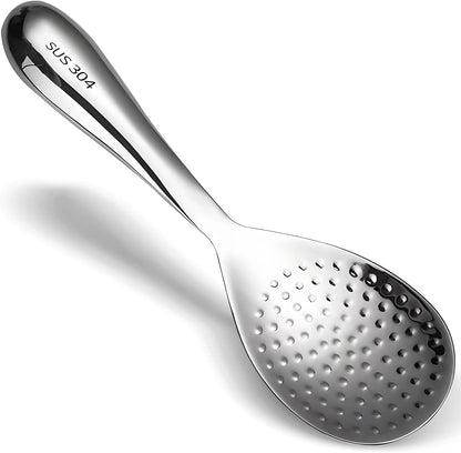 Comicfs Rice Paddle Spoon 304 Stainless Steel Thickened Rice Spoon Rice Spatula Non Stick Rice Scooper for Rice Mashed Potato Salads, Apply for Kitchen Home Restaurant Hotel Serving (Bright)