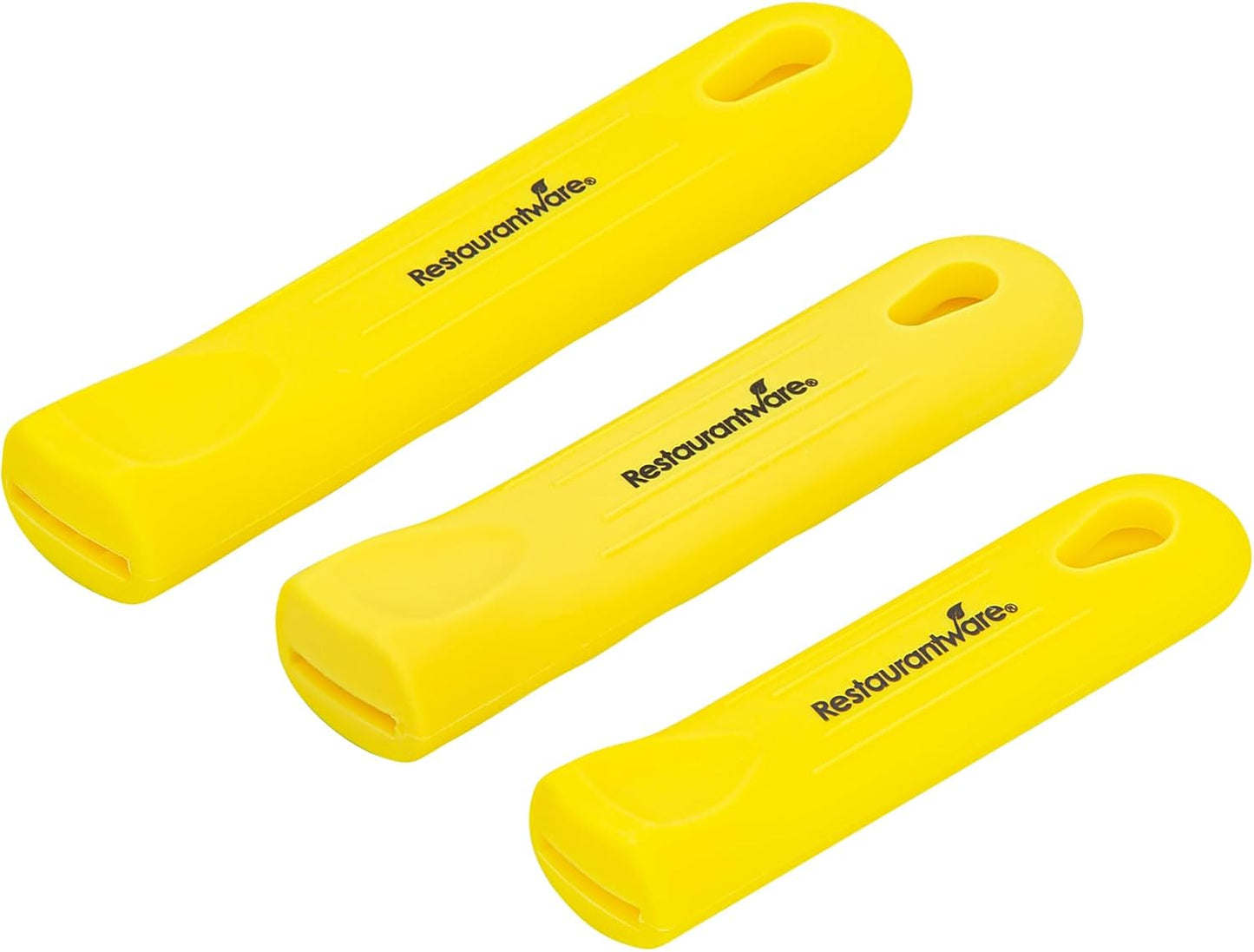 Restaurantware Silicone Pan Handle Cover Set 1-Count Heat-Resistant Removable Pan Handle Grips, Ergonomic Non-Slip Green Handle Protectors for Fry Pans and Sauce Pans