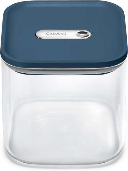 Caraway 4qt Glass Airtight Food Storage Container with Lid – Non-Toxic, BPA-Free Kitchen Storage Container – Stackable, Space-Saving Airtight Container for Dry Goods and More - Mist