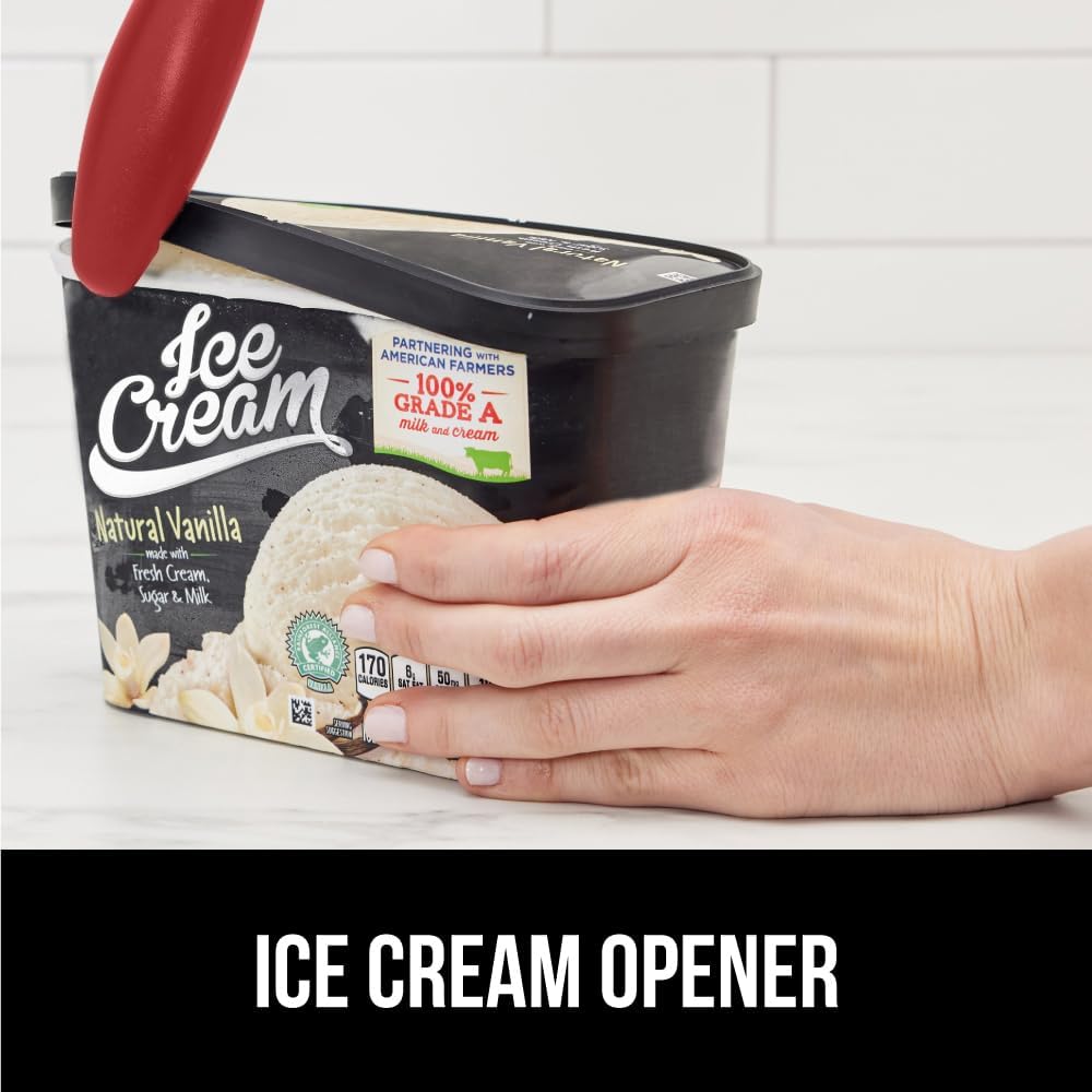 GORILLA GRIP® Heavy Duty Ice Cream Scoop, Professional Scooper, Black