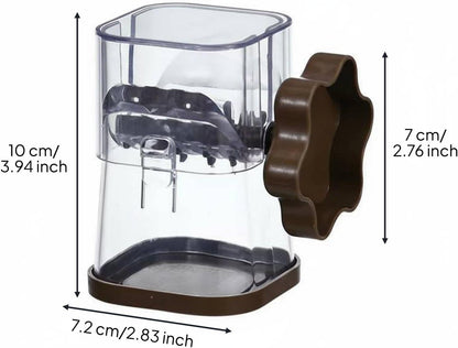 Manual Nut Chopper Hand Crank Food Chopper Nut Grinder With Grinding Detachable Base Easy Maintenance Suitable for home cooks kitchen use sundae salad prep, Coffee