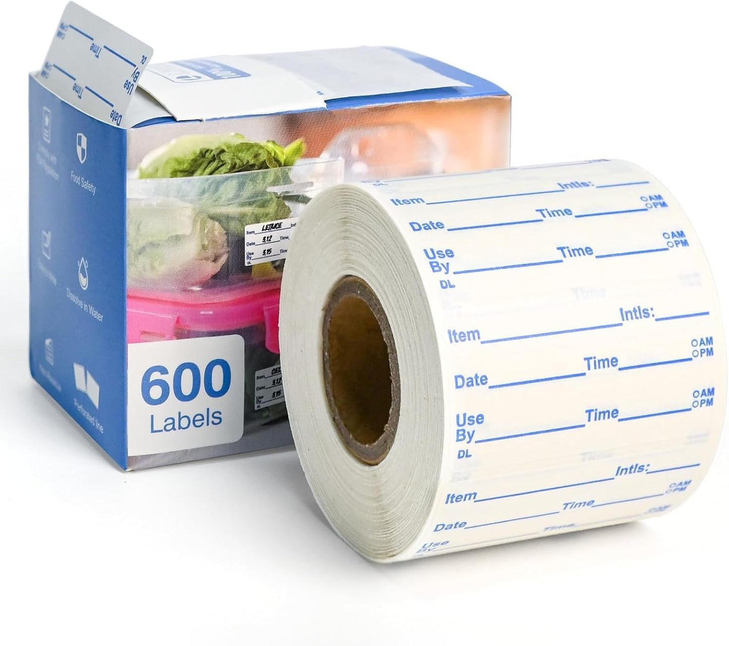 L LIKED Dissolvable Labels, 2x1 Inch, 300 Stickers, Use by Food Rotation Labels for Storage and Container