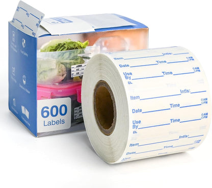 L LIKED Dissolvable Labels, 2x1 Inch, 300 Stickers, Use by Food Rotation Labels for Storage and Container