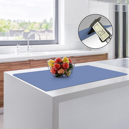 Silicone Mats for Kitchen Counter, 47.3"x23.6"x0.08" Largest Heat Resistant Mat Kitchen Island Waterproof 2MM Thick Countertop Protector Mat Nons-slip Extra Large Counter Mat (Black)
