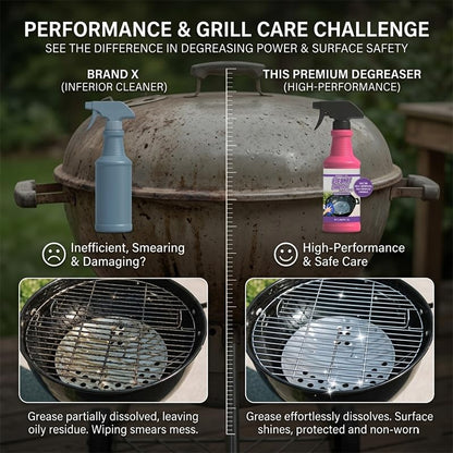 SakerPlus Heavy-Duty Grill Cleaner Spray, Degreaser for Grill Grates, BBQ Grills, Frying Pans and Cookware, Removes Baked-On Grease, Burnt-On Residue and Carbon Buildup (1PC)
