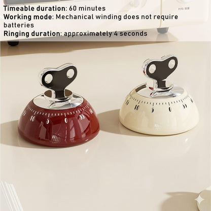 Retro Kitchen Timer 60 Min, Wind Up Magnetic Mechanical Egg Timer