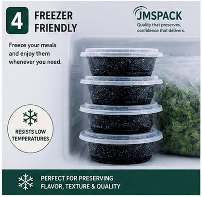 Containers Reusable 32oz - Meal Prep Bowls with Lids 25 Pack, Round Food Prep Bowls for Takeout, Disposable To Go Food Containers, Stackable, Leakproof, BPA-Free, Microwave/Freezer Safe