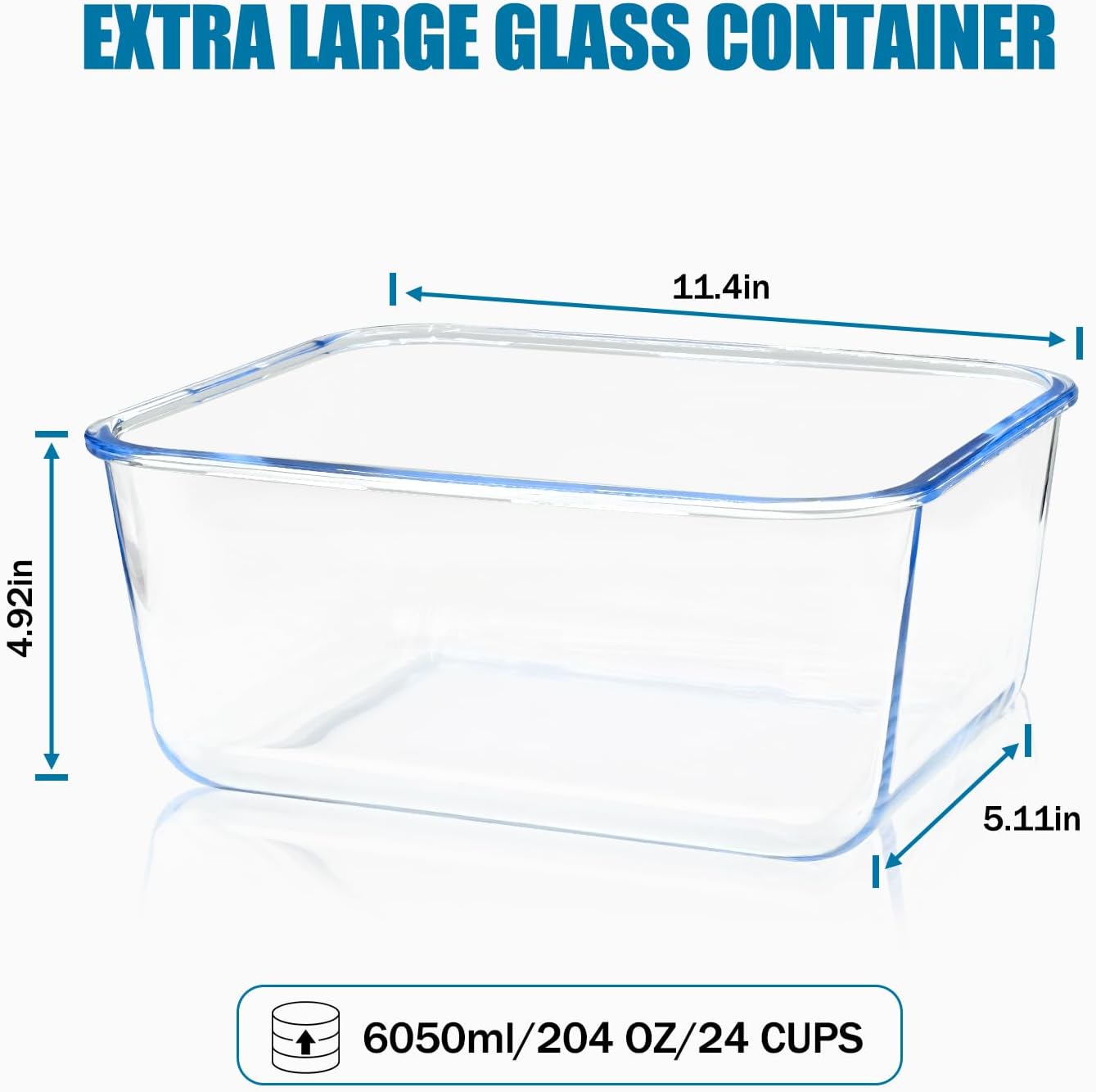 2 Pack Large Glass Storage Containers with Lids 85oz/10.5cup Big Airtight Glass Food Storage Containers for Rotisserie Chicken Watermelon Meal Prep, BPA Free, Freezer Dishwasher Oven Safe