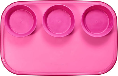madesmart dipware 3 Bowl Serving Tray, Stackable & Removable Dip Bowls for Charcuterie, Guacomole, Snacks, Veggies, Premium Dishwasher & Microwave Safe, Multipurpose Plate & Bowl, Olive
