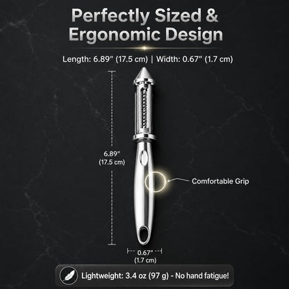 Stainless Steel Julienne Peeler, 3-in-1 Vegetable & Potato Peeler