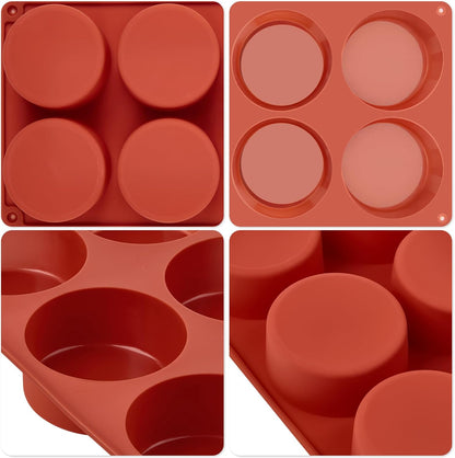 JOERSH 2-PK Air Fryer Egg Mold, 4 Cups Silicone Air Fryer Baking Pan Non-Stick for Egg Bites, Cupcake, Muffin, Tart, Frittata, Quiche