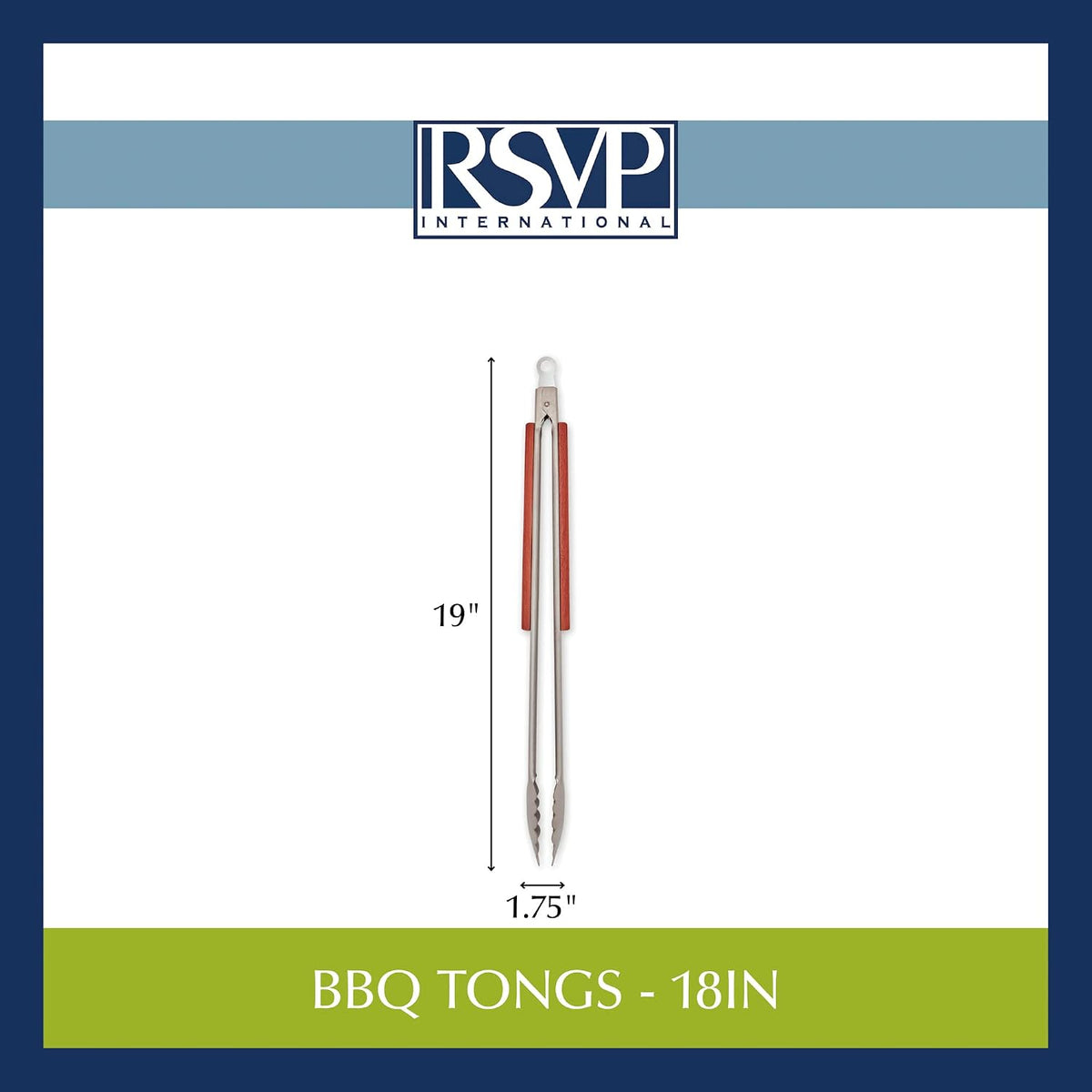 RSVP International Endurance (BQ-FRK) BBQ Grill Fork, 17.25" | Long Handle Keeps Hands Safe from Fire | Made from Stainless Steel & Rosewood