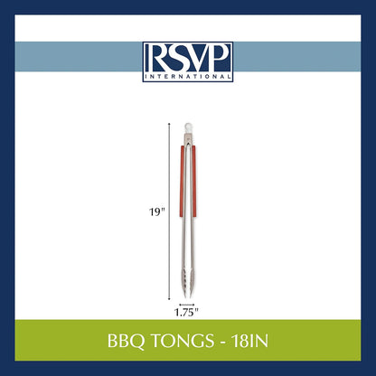 RSVP International Endurance (BQ-FRK) BBQ Grill Fork, 17.25" | Long Handle Keeps Hands Safe from Fire | Made from Stainless Steel & Rosewood