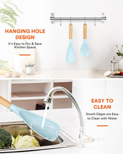 Badiano Cooking Spoon and Rice Scooper for Nonstick Cookware,Multi-function