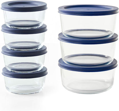 6-Piece Glass Food Storage Containers Set (3 Containers + 3 BPA-Free Lids) | 2-Cup, Leakproof | Microwave, Freezer, Oven & Dishwasher Safe | Ideal for Meal Prep & Pantry Organization, Pistachio