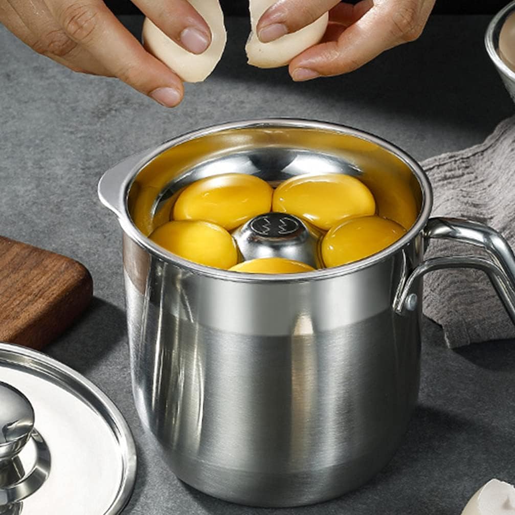 Angoily 1500ml Egg Separator, Stainless Steel Egg Yolk White Separator Tool