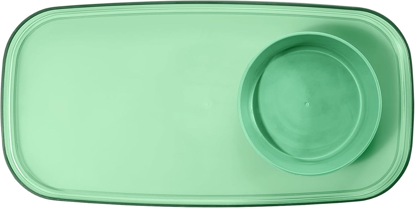 madesmart dipware Small Serving Plate, Stackable & Removable Dip Bowl for Salsa, Queso, Salad, Olives, Dishwasher & Microwave Safe, Multipurpose Plate & Bowl, Blue