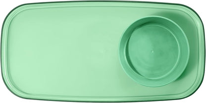 madesmart dipware Small Serving Plate, Stackable & Removable Dip Bowl for Salsa, Queso, Salad, Olives, Dishwasher & Microwave Safe, Multipurpose Plate & Bowl, Blue