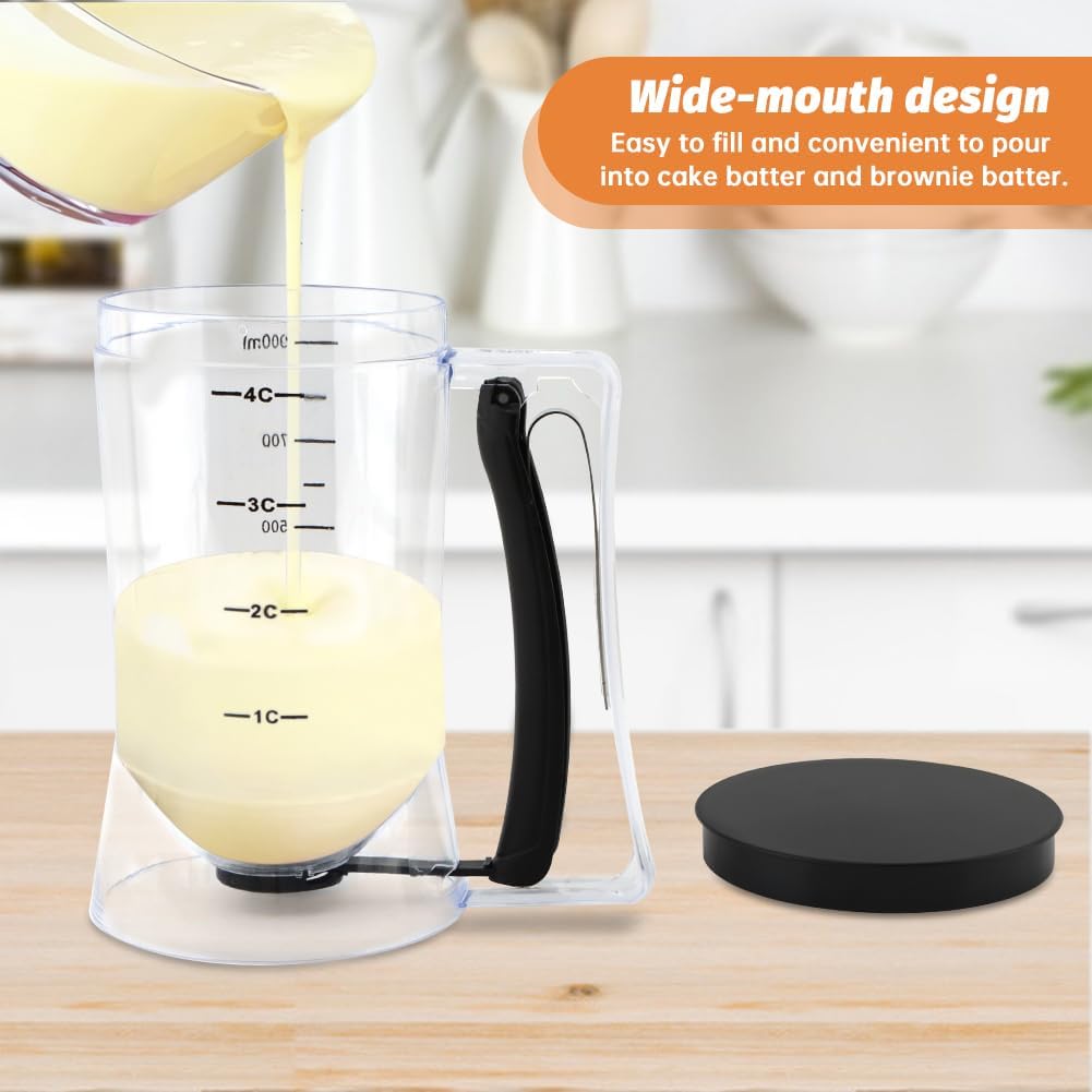 900ml Pancake Batter Dispenser Set with Squeeze Handle