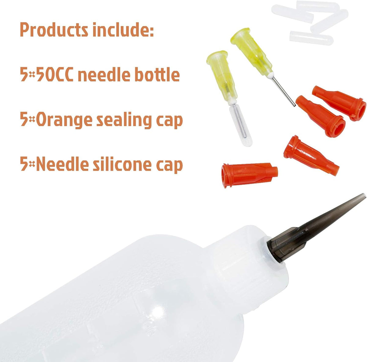 30cc Needle Tip Glue Squeeze Bottle Precision Tips Applicator Bottles 5 Pcs