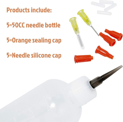 30cc Needle Tip Glue Squeeze Bottle Precision Tips Applicator Bottles 5 Pcs