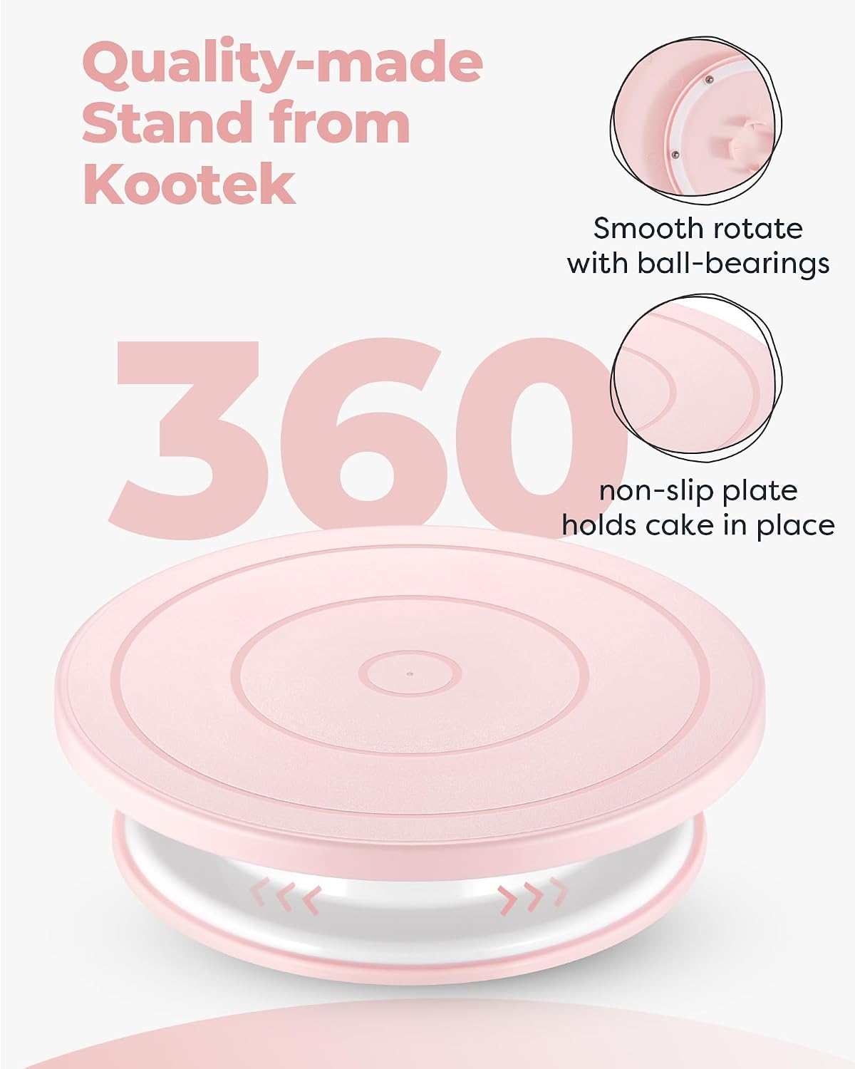 Kootek Cake Decorating Kit with Turntable Baking Supplies for Beginner Pros