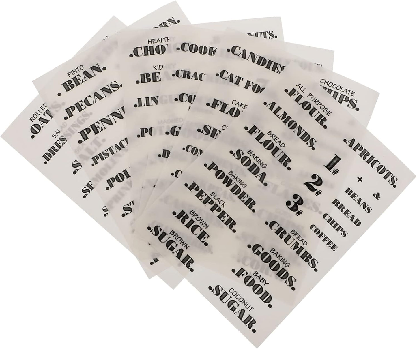 Lurrose 132-Piece Waterproof Food Organizer Labels Date Stickers for Food Storage for Fridge Pantry Use