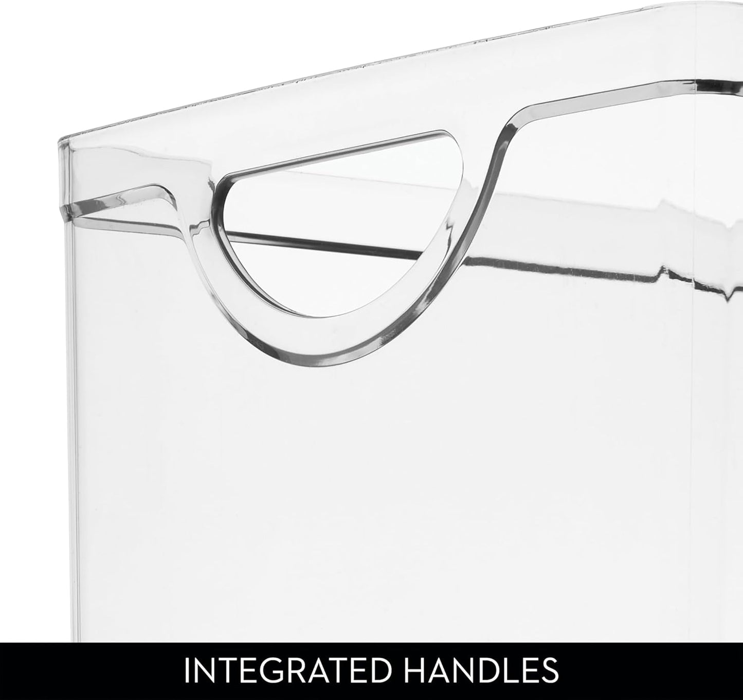 iDesign Stackable Clear Plastic Extra Long Storage Bin, 2-Pack | Organizer for Kitchen Cabinet or Pantry