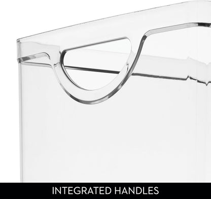 iDesign Stackable Clear Plastic Extra Long Storage Bin, 2-Pack | Organizer for Kitchen Cabinet or Pantry
