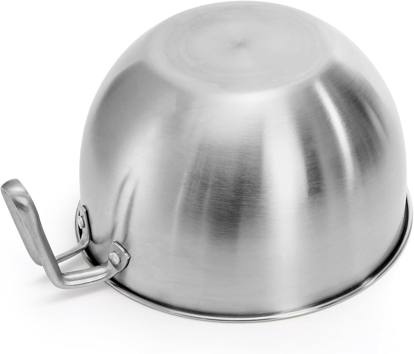 3 Pieces 304 Stainless Steel Mixing Bowls, 1.3/2.1/2.6 Quart Mixing Bowl Set with Handle, Pour Spouts & Measurement Marks, Metal Nesting Bowls with Silicone Spatula for Baking Cooking
