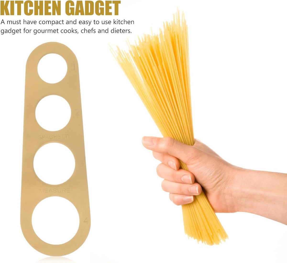 3pcs Stainless Steel Spaghetti Measurer with 4 Measuring Holes