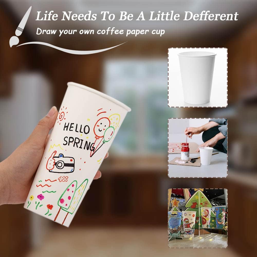 Lamosi 100 Pack 5 oz Paper Cups, Disposable Small Bathroom Cups 5oz, Mini Espresso Cups for Mouthwash, Travel, Party, Picnics, Home