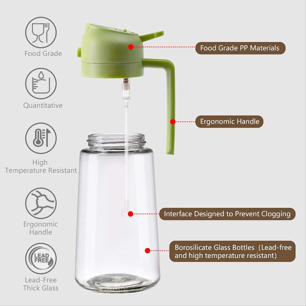 SWEET VIEW Olive Oil Sprayer for Cooking 16oz/470ml