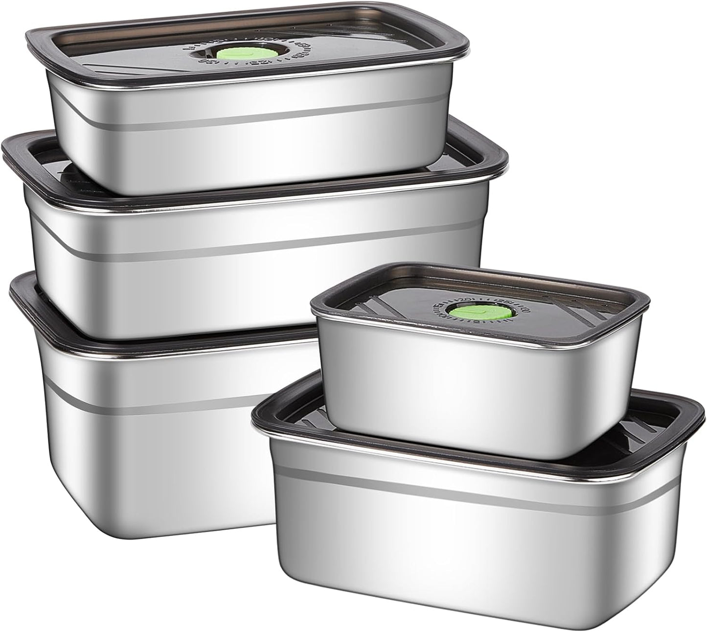 GIUOIDUO stainless steelFood Storage Containers setsstorage box with lidfreezer FrozenKitchen tray with lidOven plateSide dish plate Freezer & Dishwasher Safe
