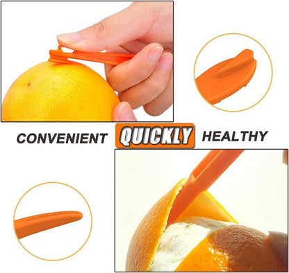 Orange Citrus Peelers, Cosmer Set of 15 Plastic Easy Slicer Cutter Peeler Remover Opener Kitchen Accessories Knife Cooking Tool Kitchen Gadgets (Set A)