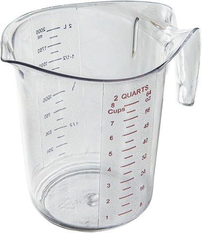 Restaurantware Clear Plastic Pt (Cups) Measuring Cup, 5.3 x 3.8 x 5 In
