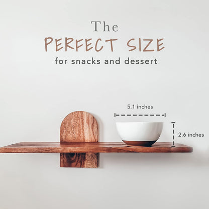 Mora Ceramic Artisan Matte Small Dessert Bowls - 16oz, Set of 6 - Microwave, Oven and Dishwasher Safe, For Rice, Ice Cream, Soup, Snacks, Cereal, Chili, Side Dishes etc - Microwavable Kitchen Bowl