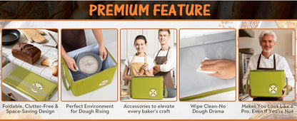Foldable Bread Proofing Box - Bread Proofer Box - 60-120°F Temp Control, 24H Timer
