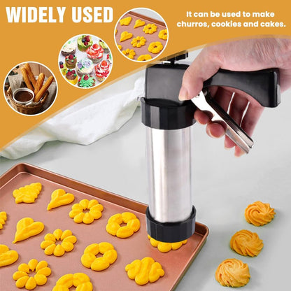 Cookie Press for Baking, Spritz Cookie Press Kit with 13 Discs 8 Tips