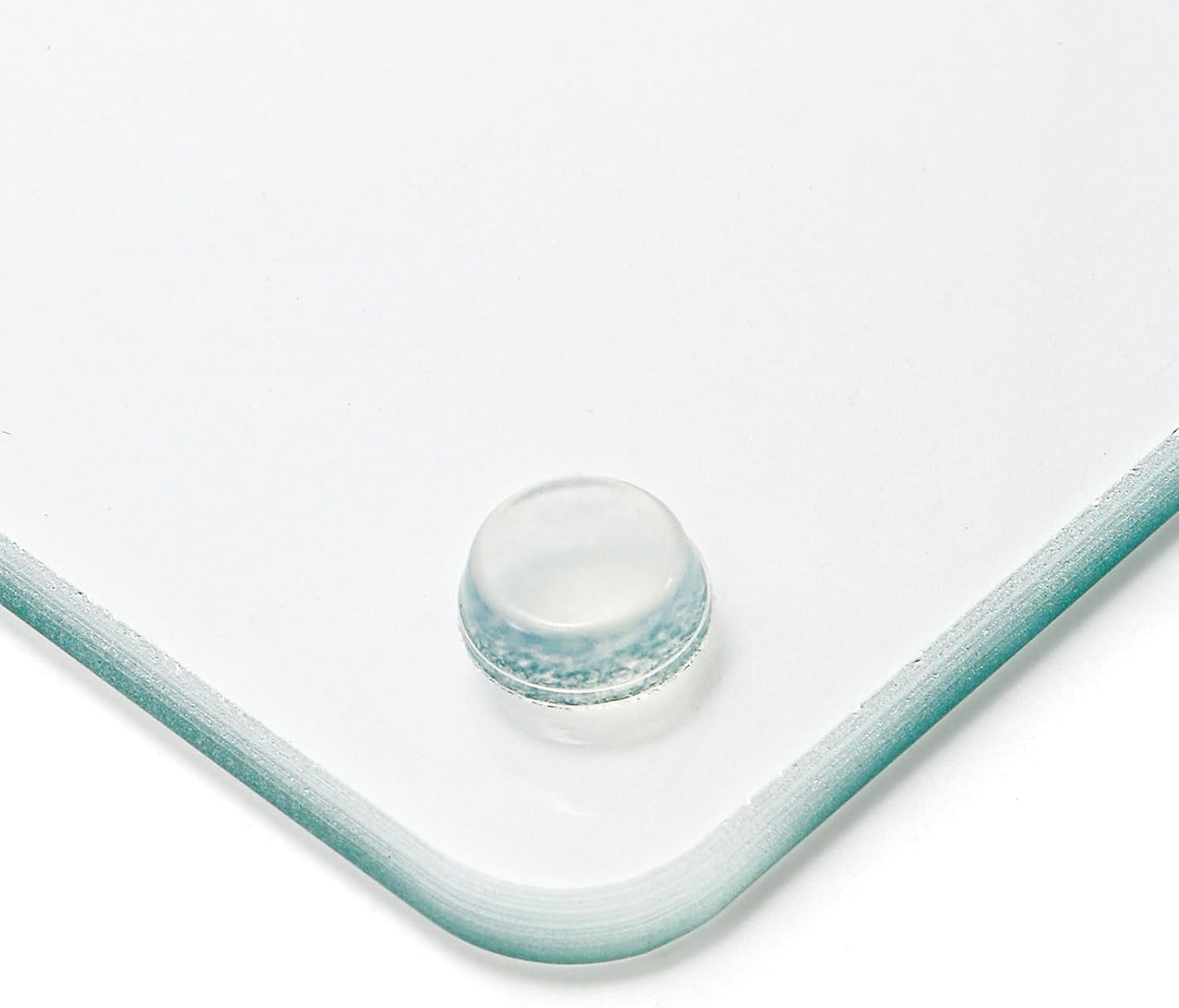 Okllen Set of 2 Tempered Glass Cutting Board for Kitchen, Non Toxic Clear Glass Chopping Boards with Non-Slip Mats, Easy to Clean, 16x12 & 12x8 inch