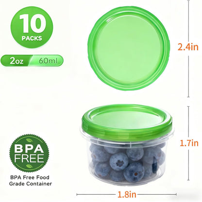 Airtight Food Storage Containers, Leakproof, BPA-Free, Stackable Kitchen & Pantry Organizers for Dry Food, Meal Prep, Snacks, Leftovers, Microwave, Dishwasher and Freezer Safe (10 Pack-16 Oz)