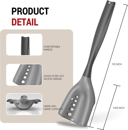 Meat Chopper Mincing Spatula, Silicone Hamburger Grinder for Ground Beef
