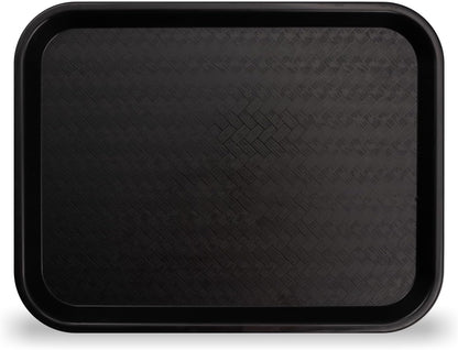 Carlisle FoodService Products Café Cafeteria Tray, Fast Food Tray for Restaurant or Commercial Use, 14" x 18", 1 Count, Black