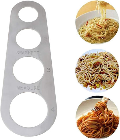 Easy Clearing Pasta Ruler Measuring Tool With 4 Serving Portion Stainless Steel Spaghetti Measurer Cooking Accessories
